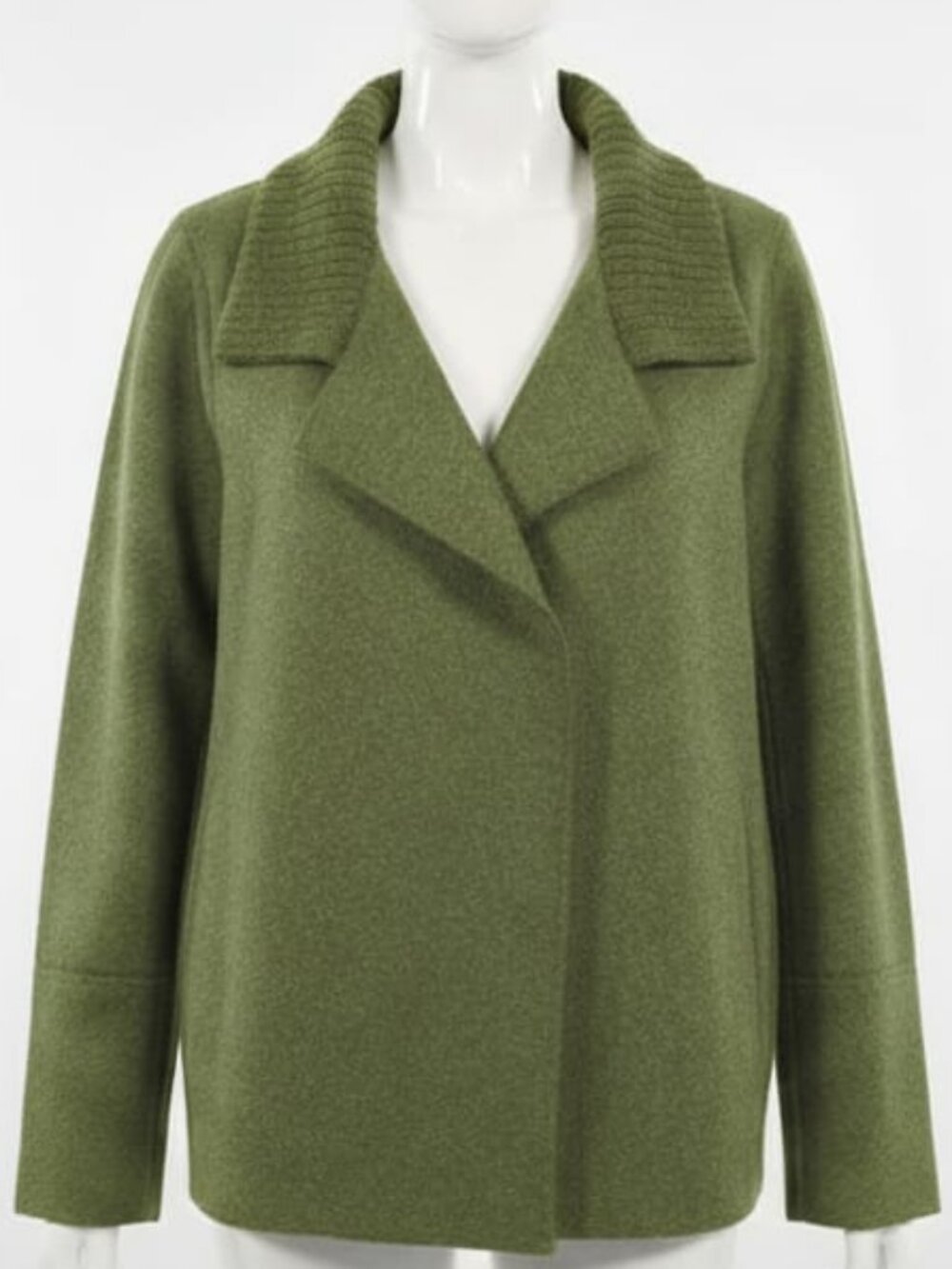 NWT Kuna Peru Alpaca Wool Coat Jacket, Moss Green 60% Alpaca 40% Wool M